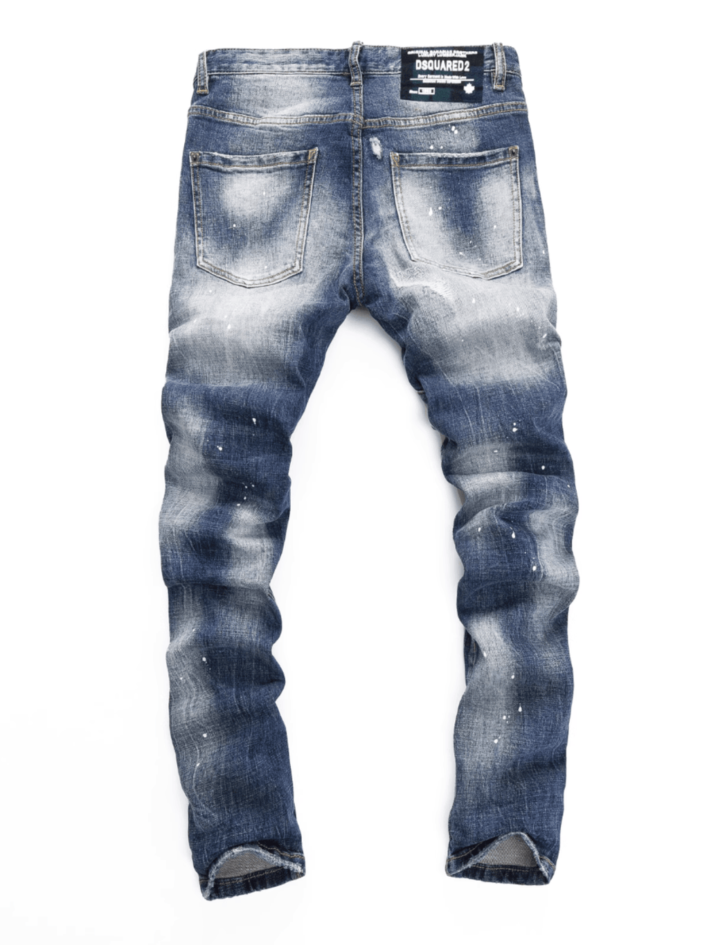 Blue White Paint Jeans