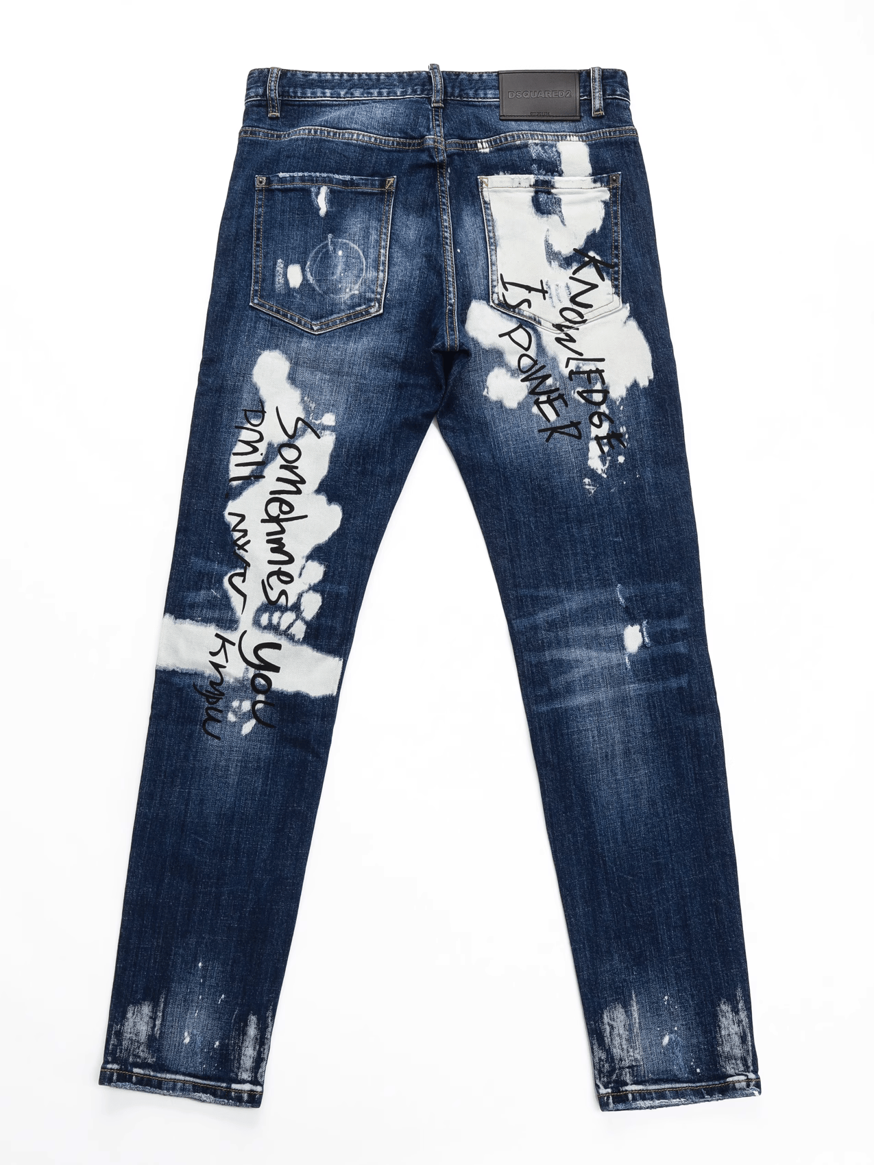 Dark Blue Paint Jeans