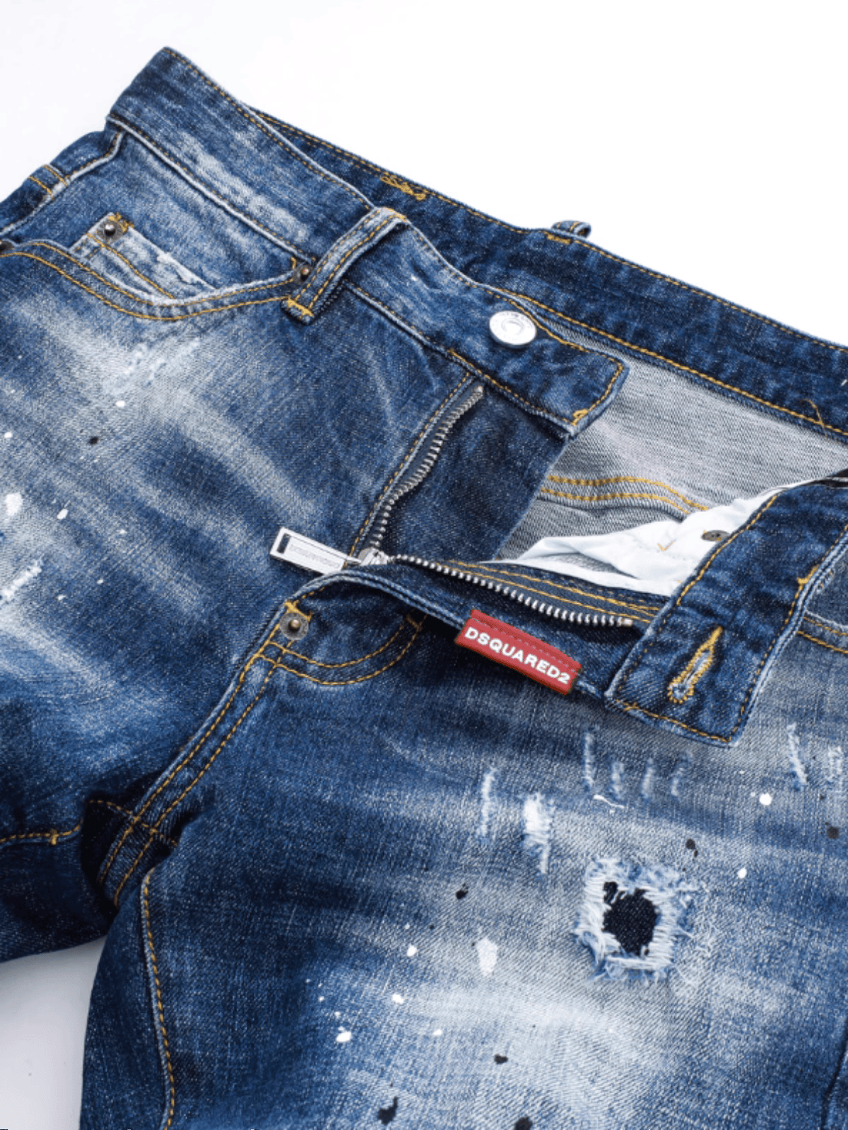 Light Blue Paint Jeans